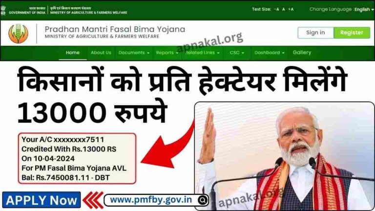 PM Fasal Bima Yojana: पीएम फसल बीमा योजना के तहत किसानों को प्रति हेक्टेयर मिलेंगे 13000 रुपये, ऐसे करें रजिस्ट्रेशन